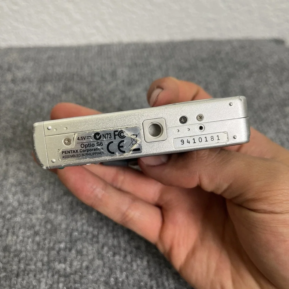 Pentax Optio S6 6MP Digital Camera Silver Untested As-Is